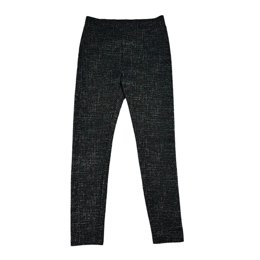 Lou Grey LOFT Pants Women's Small Black Stretch Speckled Waist Fabric Casual